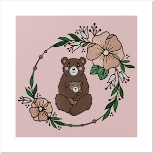 Mama Bear and Cub Posters and Art